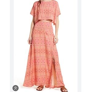 NWT! Free People skirt and blouse Set